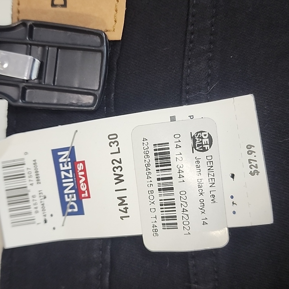 BLACK LEVI'S MID RISE SLIM - Picture 6 of 7